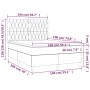 Box spring bed mattress LED lights dark brown fabric 140x190 cm by vidaXL, Beds and slatted bases - Ref: Foro24-3135112, Pric...