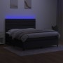 Boxspringbettmatratze und LED-Leuchten aus schwarzem Stoff 180x200 cm von vidaXL, Betten und Lattenroste - Ref: Foro24-313513...