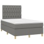 Cama box spring con colchón y LED tela gris oscuro 120x200 cm de vidaXL, Camas y somieres - Ref: Foro24-3135662, Precio: 433,...