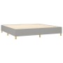 Box spring bed with fabric mattress and light gray LED 200x200 cm by vidaXL, Beds and slatted bases - Ref: Foro24-3135301, Pr...