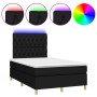 Cama box spring con colchón LED tela negro 120x200 cm de vidaXL, Camas y somieres - Ref: Foro24-3135663, Precio: 433,40 €, De...