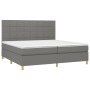 Box spring bed mattress and LED lights light gray fabric 200x200 cm by vidaXL, Beds and slatted bases - Ref: Foro24-3135462, ...