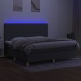 Cama box spring colchón y luces LED tela gris claro 200x200 cm de vidaXL, Camas y somieres - Ref: Foro24-3135382, Precio: 671...