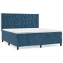 Cama box spring con colchón terciopelo azul oscuro 160x200 cm de vidaXL, Camas y somieres - Ref: Foro24-3132871, Precio: 605,...