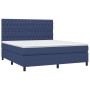 Cama box spring colchón y luces LED tela azul 180x200 cm de vidaXL, Camas y somieres - Ref: Foro24-3135139, Precio: 675,03 €,...