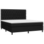 Cama box spring colchón y luces LED tela negro 160x200 cm de vidaXL, Camas y somieres - Ref: Foro24-3135127, Precio: 629,25 €...