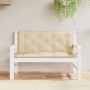 Garden bench cushions 2 pcs beige Oxford fabric 120x50x7 cm by vidaXL, Cushions for chairs and sofas - Ref: Foro24-315007, Pr...