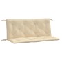 Cojines de banco de jardín 2 uds tela Oxford beige 120x50x7 cm de vidaXL, Cojines para sillas y sofás - Ref: Foro24-315007, P...