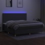 Boxspringbettmatratze und LED-Leuchten hellgrauer Stoff 200x200 cm von vidaXL, Betten und Lattenroste - Ref: Foro24-3135302, ...