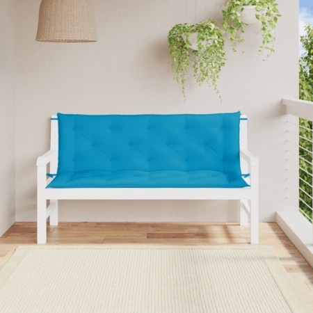 Gartenbankauflagen 2 Stück hellblau 150x50x7 cm von vidaXL, Kissen für Stühle und Sofas - Ref: Foro24-315020, Preis: 43,32 €,...