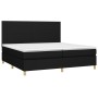 Box spring bed mattress and LED lights black fabric 200x200 cm by vidaXL, Beds and slatted bases - Ref: Foro24-3135303, Price...