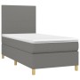 Boxspringbettmatratze und LED-Leuchten dunkelgrauer Stoff 90x200 cm von vidaXL, Betten und Lattenroste - Ref: Foro24-3135246,...