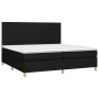 Box spring bed mattress and LED lights black fabric 200x200 cm by vidaXL, Beds and slatted bases - Ref: Foro24-3135463, Price...