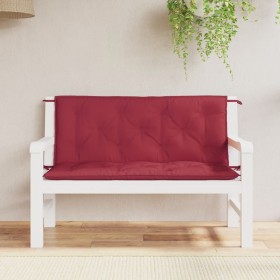 Garden bench cushions 2 pcs burgundy 120x50x7 cm by vidaXL, Cushions for chairs and sofas - Ref: Foro24-315013, Price: 49,99 ...