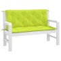 Garden bench cushions 2 pcs bright green 120x50x7 cm by vidaXL, Cushions for chairs and sofas - Ref: Foro24-315015, Price: 49...