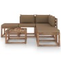 6-piece garden furniture set with taupe cushions by vidaXL, Garden sets - Ref: Foro24-3067388, Price: 317,75 €, Discount: %