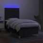 Box spring bed mattress and LED lights black fabric 90x200 cm by vidaXL, Beds and slatted bases - Ref: Foro24-3135247, Price:...