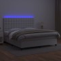 Boxspringbett mit Matratze und LED-weißem Kunstleder 180x200 cm von vidaXL, Betten und Lattenroste - Ref: Foro24-3135958, Pre...