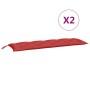 Cojines de banco de jardín 2 uds tela Oxford rojo 150x50x7 cm de vidaXL, Cojines para sillas y sofás - Ref: Foro24-315022, Pr...