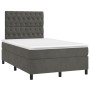 Cama box spring colchón y LED terciopelo gris oscuro 120x200 cm de vidaXL, Camas y somieres - Ref: Foro24-3136294, Precio: 44...