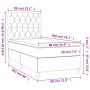 Box spring bed with mattress and LED light gray velvet 80x200 cm by vidaXL, Beds and slatted bases - Ref: Foro24-3136269, Pri...