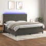 Cama box spring colchón y LED terciopelo gris oscuro 200x200 cm de vidaXL, Camas y somieres - Ref: Foro24-3136324, Precio: 71...