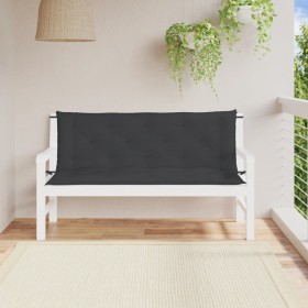 Cojines de banco de jardín 2 uds tela Oxford negro 150x50x7 cm de vidaXL, Cojines para sillas y sofás - Ref: Foro24-315023, P...