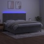 Boxspringbett mit Matratze und hellgrauem LED-Samt 200x200 cm von vidaXL, Betten und Lattenroste - Ref: Foro24-3136263, Preis...