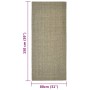 Alfombra de sisal para rascador gris taupe 80x150 cm de vidaXL, Accesorios de muebles para gatos - Ref: Foro24-3203488, Preci...