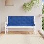 Cojines de banco de jardín 2 uds tela Oxford azul 150x50x7 cm de vidaXL, Cojines para sillas y sofás - Ref: Foro24-315026, Pr...