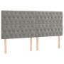 Cama box spring colchón y LED terciopelo gris claro 200x200 cm de vidaXL, Camas y somieres - Ref: Foro24-3136323, Precio: 726...