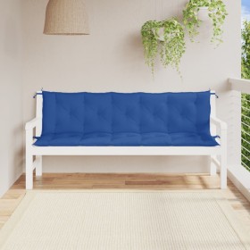 Cojines de banco de jardín 2 uds tela Oxford azul 180x50x7 cm de vidaXL, Cojines para sillas y sofás - Ref: Foro24-315038, Pr...