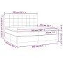 Cama box spring colchón y LED terciopelo rosa 200x200 cm de vidaXL, Camas y somieres - Ref: Foro24-3136148, Precio: 648,28 €,...