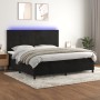 Box spring bed with mattress and LED black velvet 200x200 cm by vidaXL, Beds and slatted bases - Ref: Foro24-3136025, Price: ...