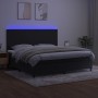 Box spring bed with mattress and LED black velvet 200x200 cm by vidaXL, Beds and slatted bases - Ref: Foro24-3136025, Price: ...