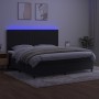 Box spring bed with mattress and LED black velvet 200x200 cm by vidaXL, Beds and slatted bases - Ref: Foro24-3136265, Price: ...