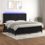 Cama box spring colchón y LED terciopelo negro 200x200 cm de vidaXL, Camas y somieres - Ref: Foro24-3136385, Precio: 681,11 €...