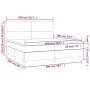 Cama box spring colchón y LED terciopelo rosa 200x200 cm de vidaXL, Camas y somieres - Ref: Foro24-3136028, Precio: 658,85 €,...