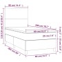 Box spring bed with mattress and LED pink velvet 80x200 cm by vidaXL, Beds and slatted bases - Ref: Foro24-3135974, Price: 31...