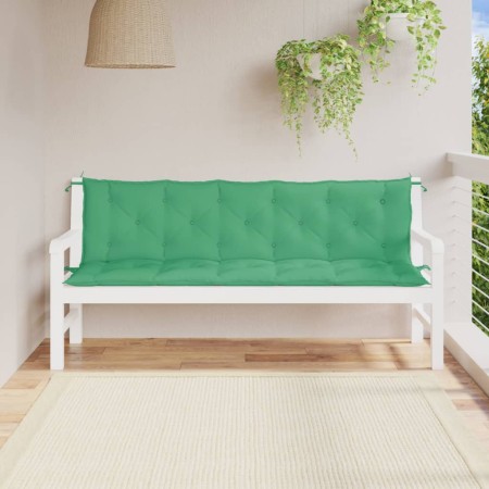 Gartenbankkissen, 2 Stück, grüner Oxford-Stoff, 180 x 50 x 7 cm von vidaXL, Kissen für Stühle und Sofas - Ref: Foro24-315033,...