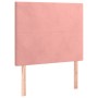 Cama box spring colchón y LED terciopelo rosa 100x200 cm de vidaXL, Camas y somieres - Ref: Foro24-3135992, Precio: 366,18 €,...