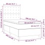 Box spring bed with mattress and LED pink velvet 80x200 cm by vidaXL, Beds and slatted bases - Ref: Foro24-3136334, Price: 32...