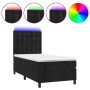 Box spring bed with mattress and LED black velvet 90x200 cm by vidaXL, Beds and slatted bases - Ref: Foro24-3136343, Price: 3...