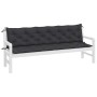 Garden bench cushions 2 pcs black Oxford fabric 200x50x7 cm by vidaXL, Cushions for chairs and sofas - Ref: Foro24-315047, Pr...