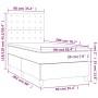 Boxspringbett mit Matratze und LED-Samt in Schwarz, 90 x 200 cm von vidaXL, Betten und Lattenroste - Ref: Foro24-3136343, Pre...