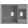 Double bowl kitchen sink with overflow in gray granite by vidaXL, Sinks - Ref: Foro24-147086, Price: 132,23 €, Discount: %