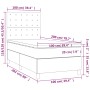 Box spring bed with mattress and LED pink velvet 100x200 cm by vidaXL, Beds and slatted bases - Ref: Foro24-3136352, Price: 3...