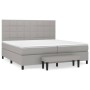 Cama box spring con colchón tela gris claro 200x200 cm de vidaXL, Camas y somieres - Ref: Foro24-3136621, Precio: 710,04 €, D...