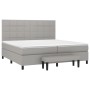 Cama box spring con colchón tela gris claro 200x200 cm de vidaXL, Camas y somieres - Ref: Foro24-3136621, Precio: 710,04 €, D...