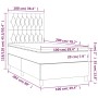 Cama box spring colchón y LED terciopelo rosa 100x200 cm de vidaXL, Camas y somieres - Ref: Foro24-3136292, Precio: 382,53 €,...